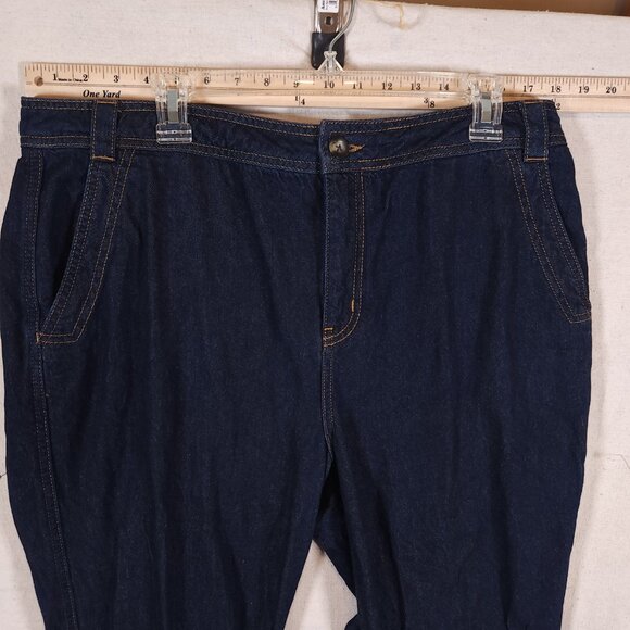 Boden Denim Gowrie Blue Jeans Womens Size 14R Elastic Hems Pockets - Picture 4 of 15
